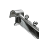 The angled hanging rail hooks easily onto FSO back bars