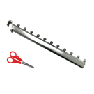 Size guide for the twin slot sloping hanging rail