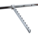 The twin slot clothes rail fits onto your twin slot system