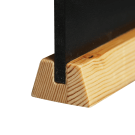 A6 tabletop chalkboard sign features an angled wooden base