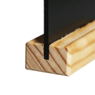 A7 and A8 tabletop chalkboard signs feature a straight wooden base