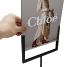 Simply slide a 3mm Foamex sign into the U-shape holder