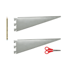 Twin slot shelf brackets size guide