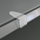 Attach the grip to your shelf edge using the coil clip, no fixings needed