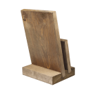 Tall back panel adds stability to the menu stand 