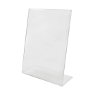 Unbreakable poster holder, freestanding for tabletops