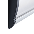 Hardwearing curved sign frame