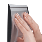 Sturdy sign holder with easy change display