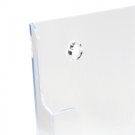 Leaflet dispensers with keyholes for wall mounting