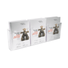 Wall Mounted Side By Side Leaflet Holder with three pockets