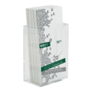 Wall mounted 1/3 A4 extra capacity leaflet holder