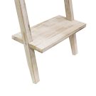 Leaning wooden ladder shelves