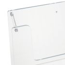 Mounting holes on the wall mounted leaflet dispenser