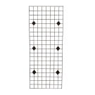 Black Wall Mounted Grid Mesh Display Kit for retail merchandise