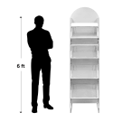 White crate display wooden stand height