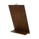 Dark oak finish wooden menu holder