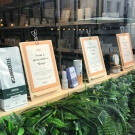 Natural wooden sign holder ideal for shop window displays