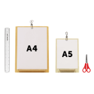 A4 and A5 wooden menu holders in natural wood and ivory wood