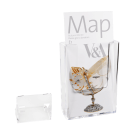 Wall mounted leaflet holder with optional freestanding foot