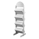 Back view of the tiered wooden display