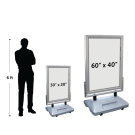Silver Water Based Pavement Sign Scale size
