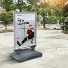 A1 Pavement Sign with two printed posters