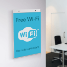 Wall mounted poster holder - portrait orientation