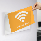 Acrylic wall sign holder with holes for mounting