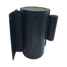 Wall mounted retractable barrier for crowd control and queuing