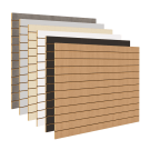 MDF slatwall panels available in various colours and sizes