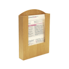 Pocket Wooden Menu Holder A4 in use
