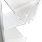Literature display stand with robust 8mm thick acrylic shelves