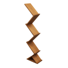 Wooden magazine rack with five shelves