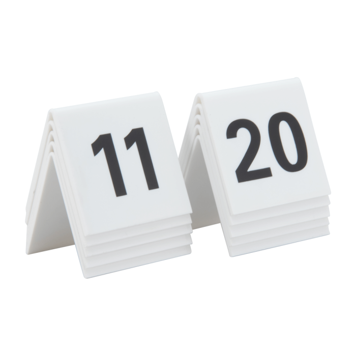 Acrylic table numbers 11 - 20