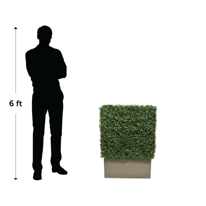 Artificial outlet box hedge
