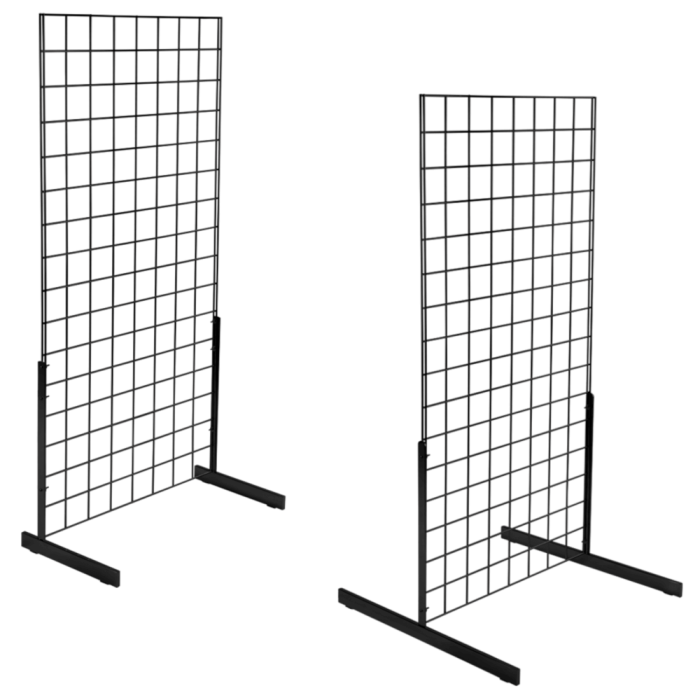 Black Grid Mesh Panel Display Stands - Single or Double Sided