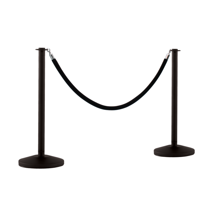 Black Rope Barriers - choose your rope colour and style