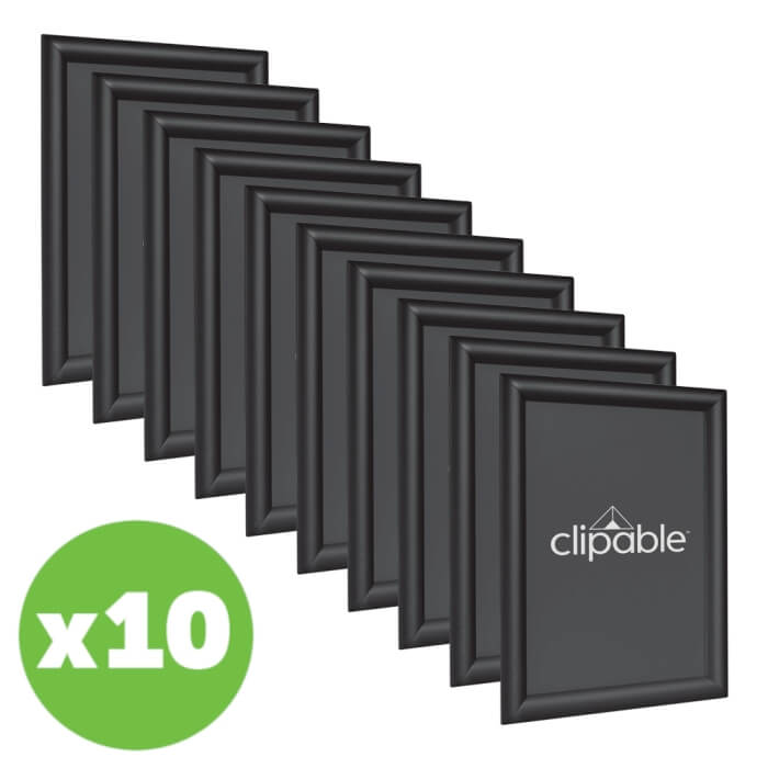 A4 Black Snap Frames Pack of 10 