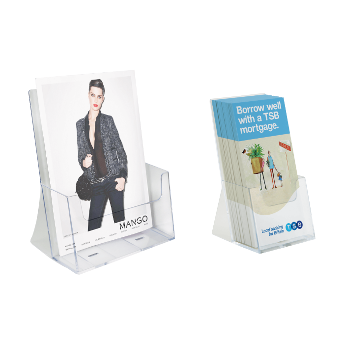 Extra Capacity Leaflet Holders in various sizes
