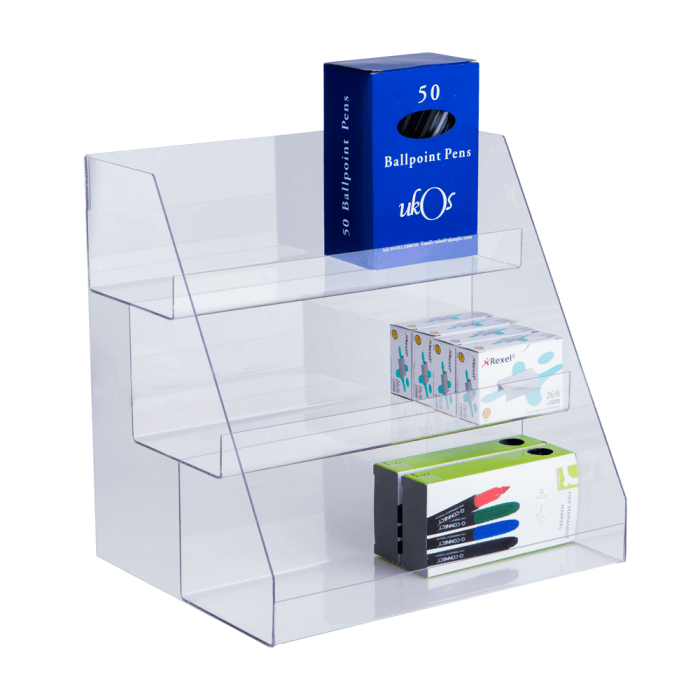 48 Pen 2 Tier Clear Acrylic Display Stand Marketing Holders