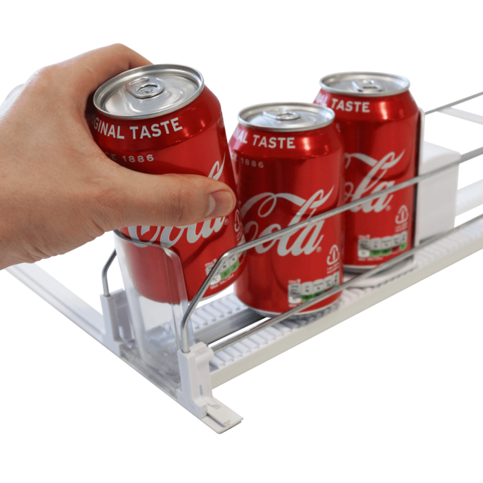 Spring Loaded Shelf Pushers perfect for displaying cans and bottles