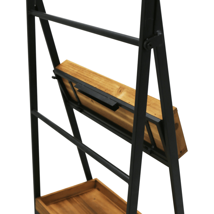 Folding Ladder Display Shelves 3 Tier Ladder Shelf