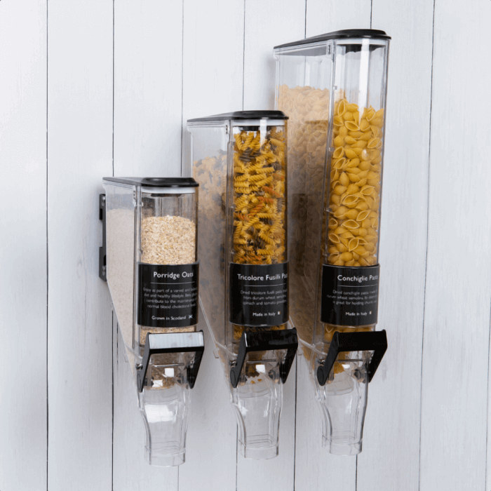 Gravity Food Dispensers wall mounted option