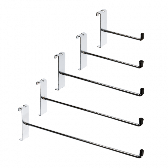 Gridwall single prong hook in a variety of lengths