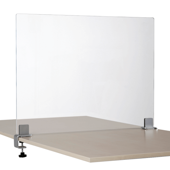 Sneeze Guard Screen with Edge Clamps