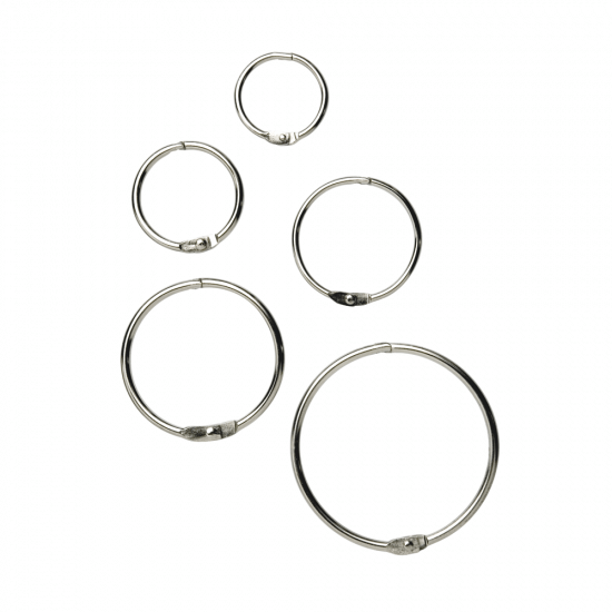 Metal Snap Rings x 100 - hinged binding rings for your POS