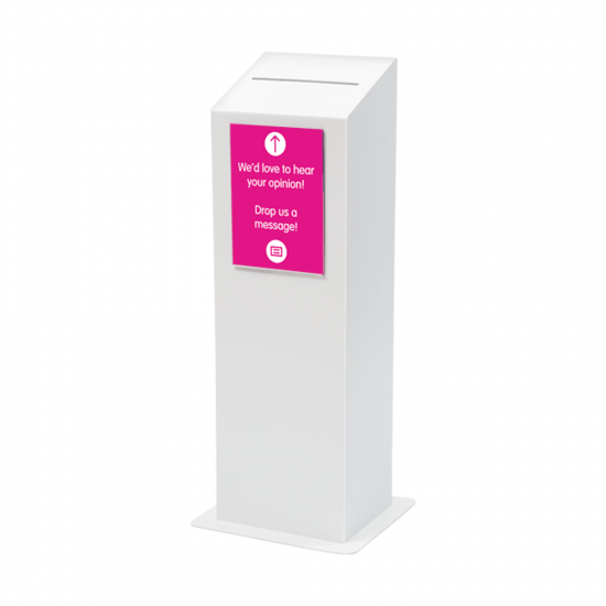 Floor Standing Suggestion Box with A4 Poster