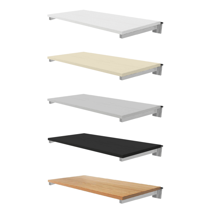 Slatwall Shelving with Brackets in a variety of colours