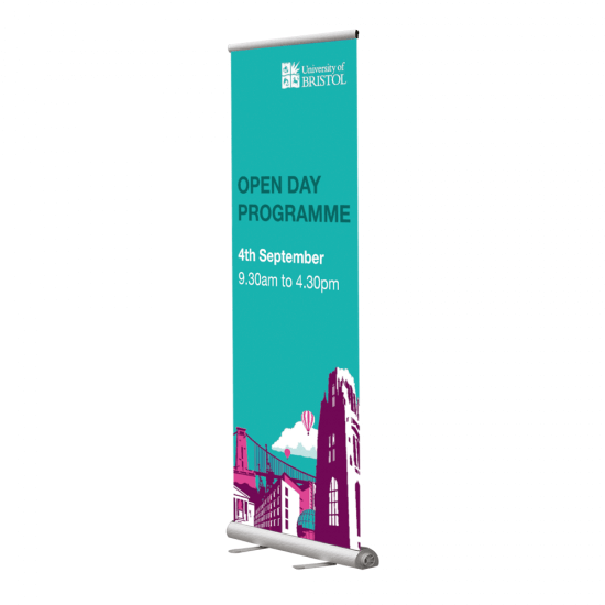 High quality roll up banner frame available with printed PVC banner