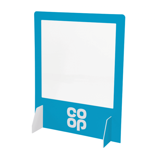 Branded Flat Pack Sneeze Screen with Window
